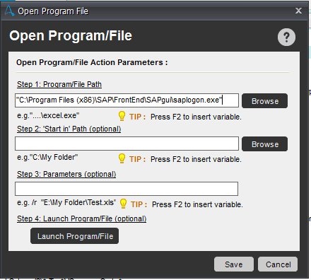 Open Program command