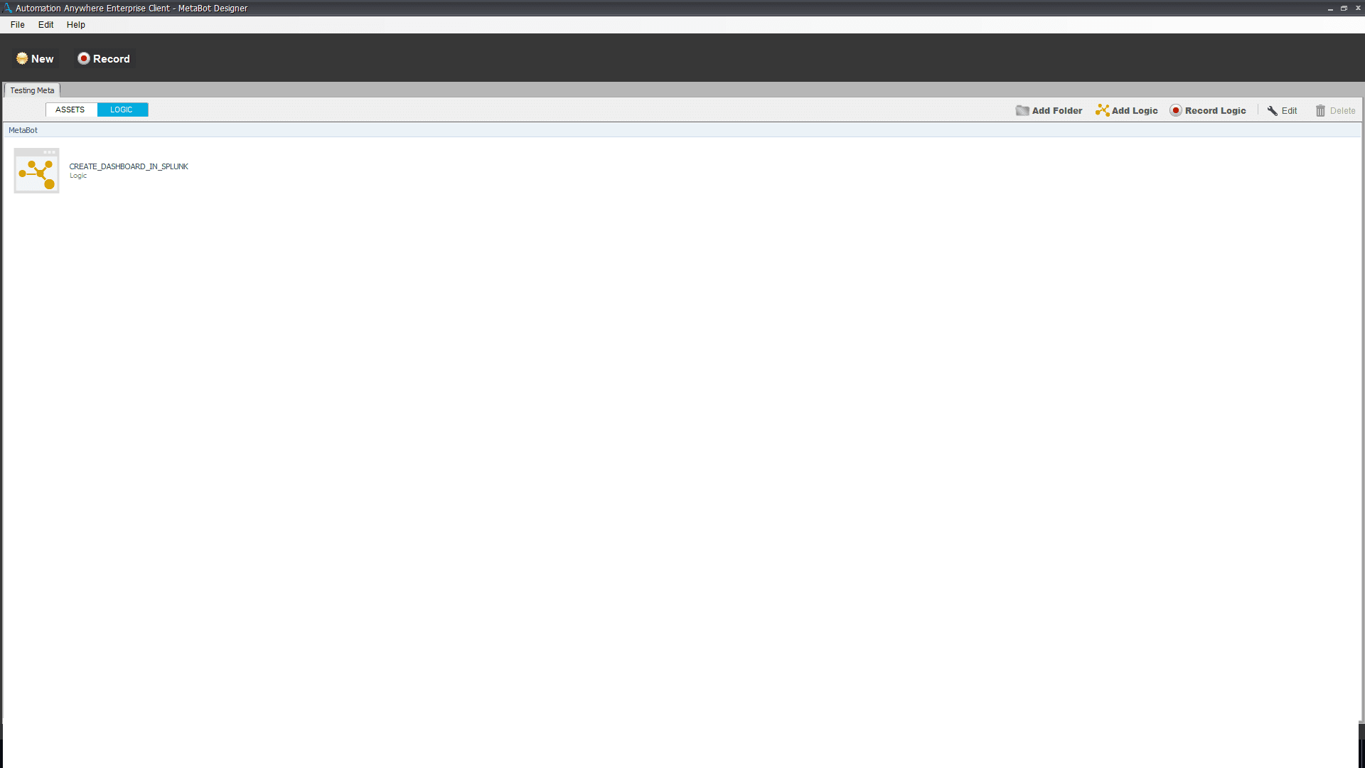 Splunk Backend Code Page