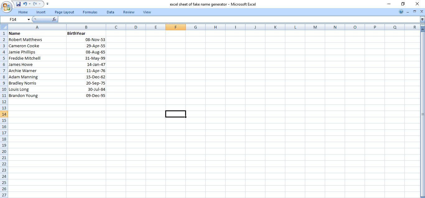 Output Data