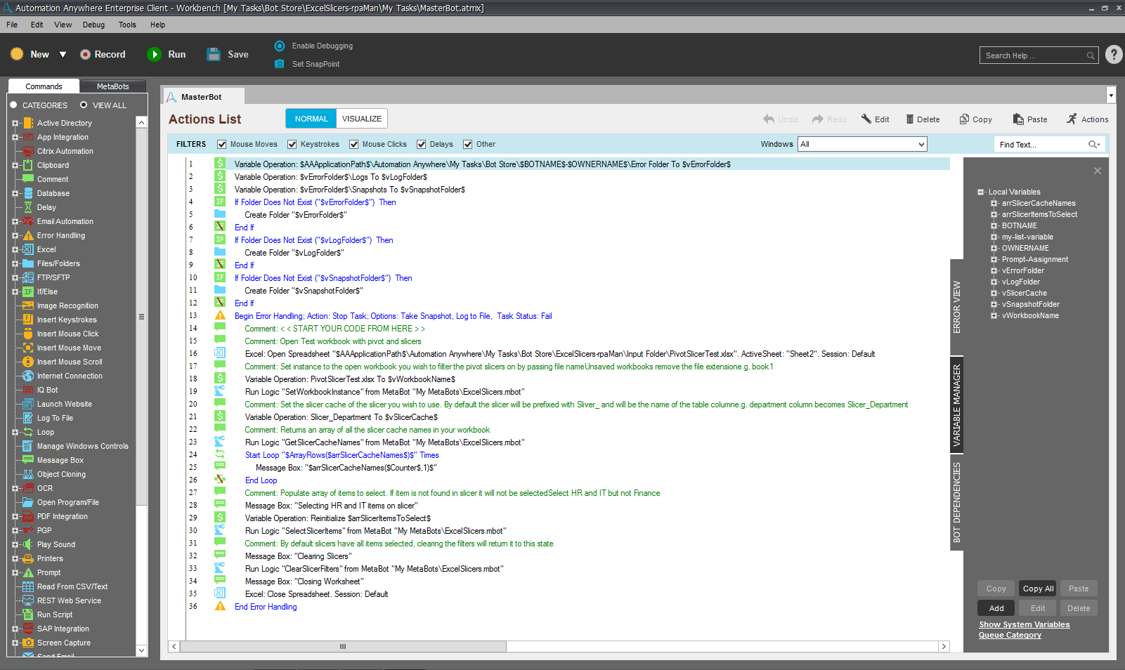 Sample Task Usage