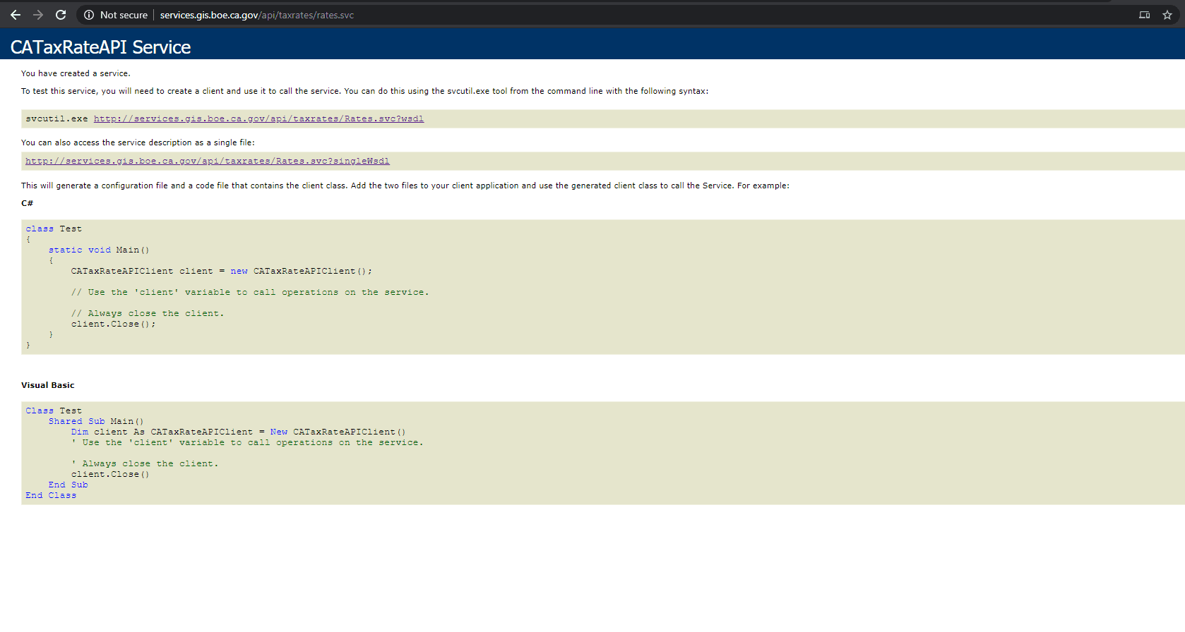 Web services Utilized