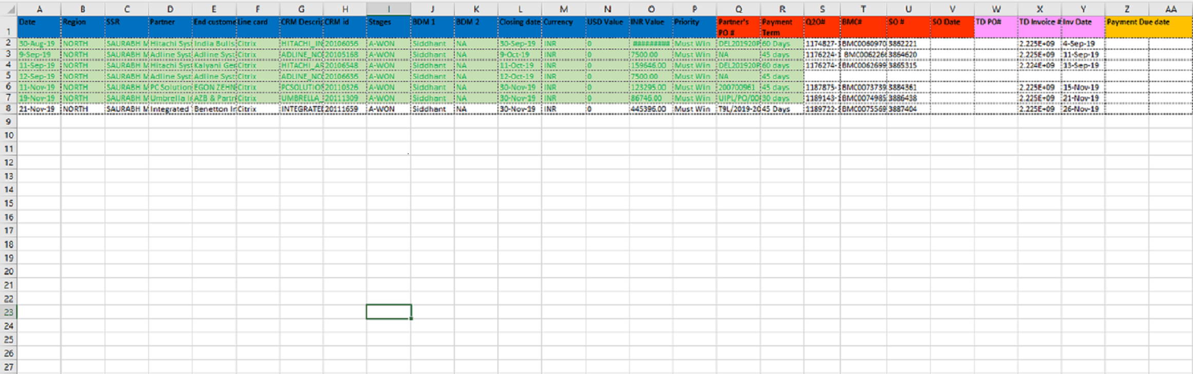 Input Sheet