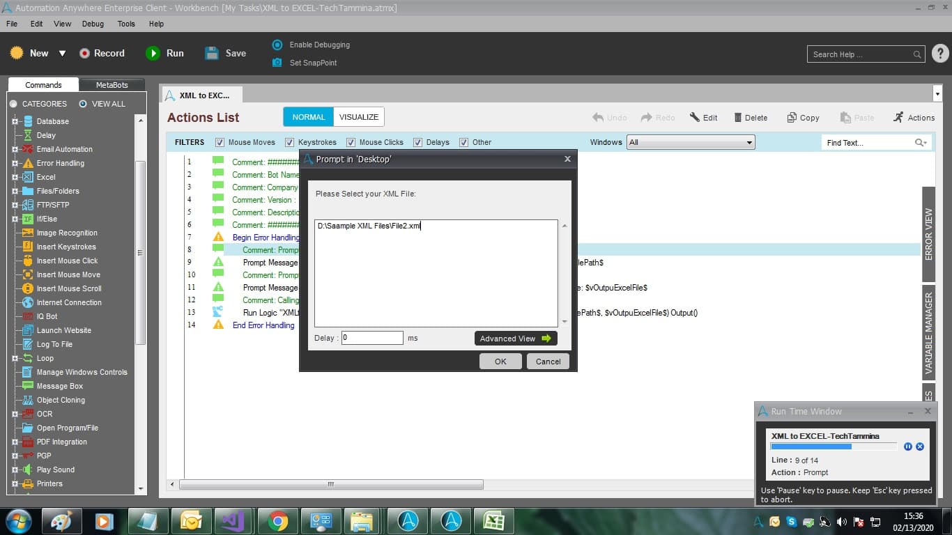 Provide XML file