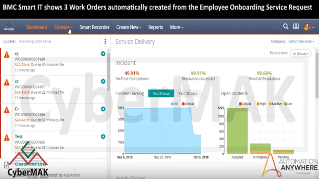Work orders being automatically created
