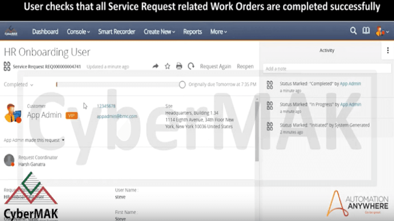 Completion of all work orders automatically
