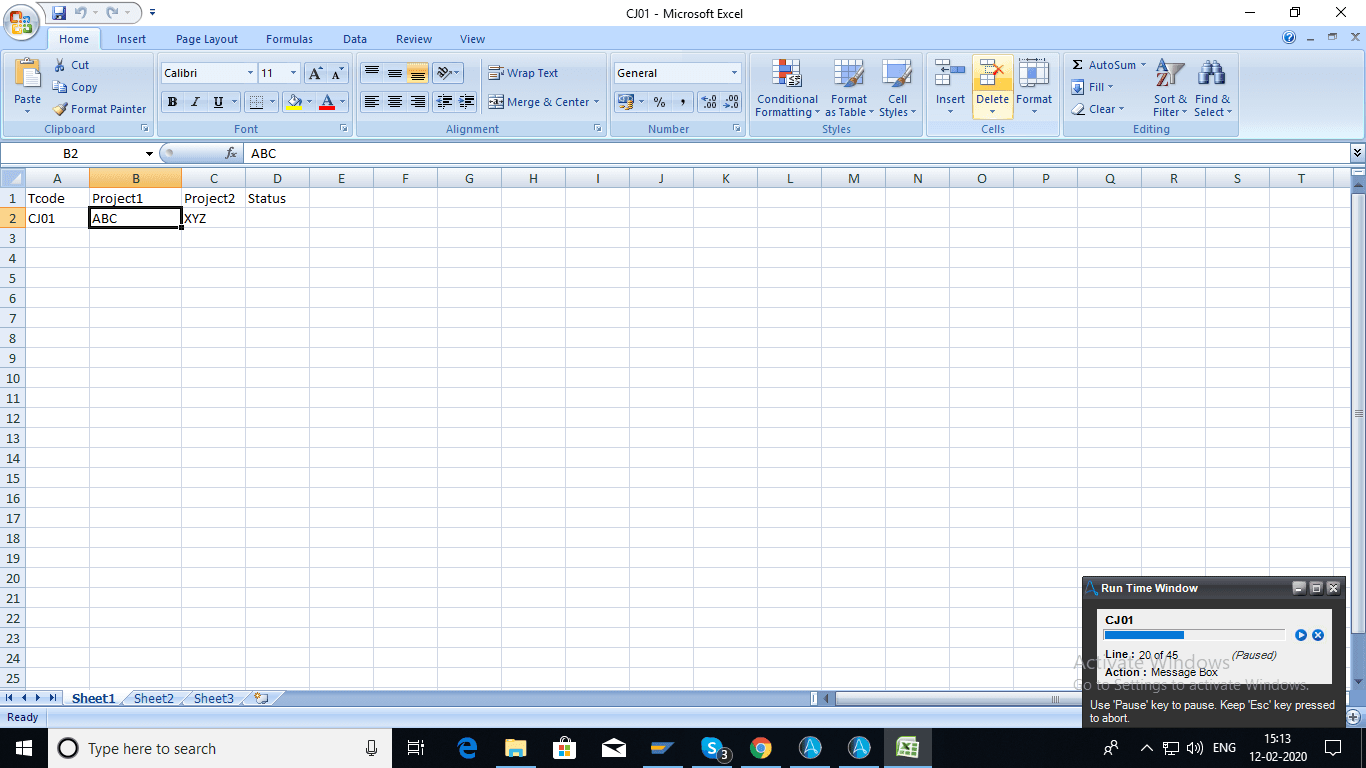 Excel Input