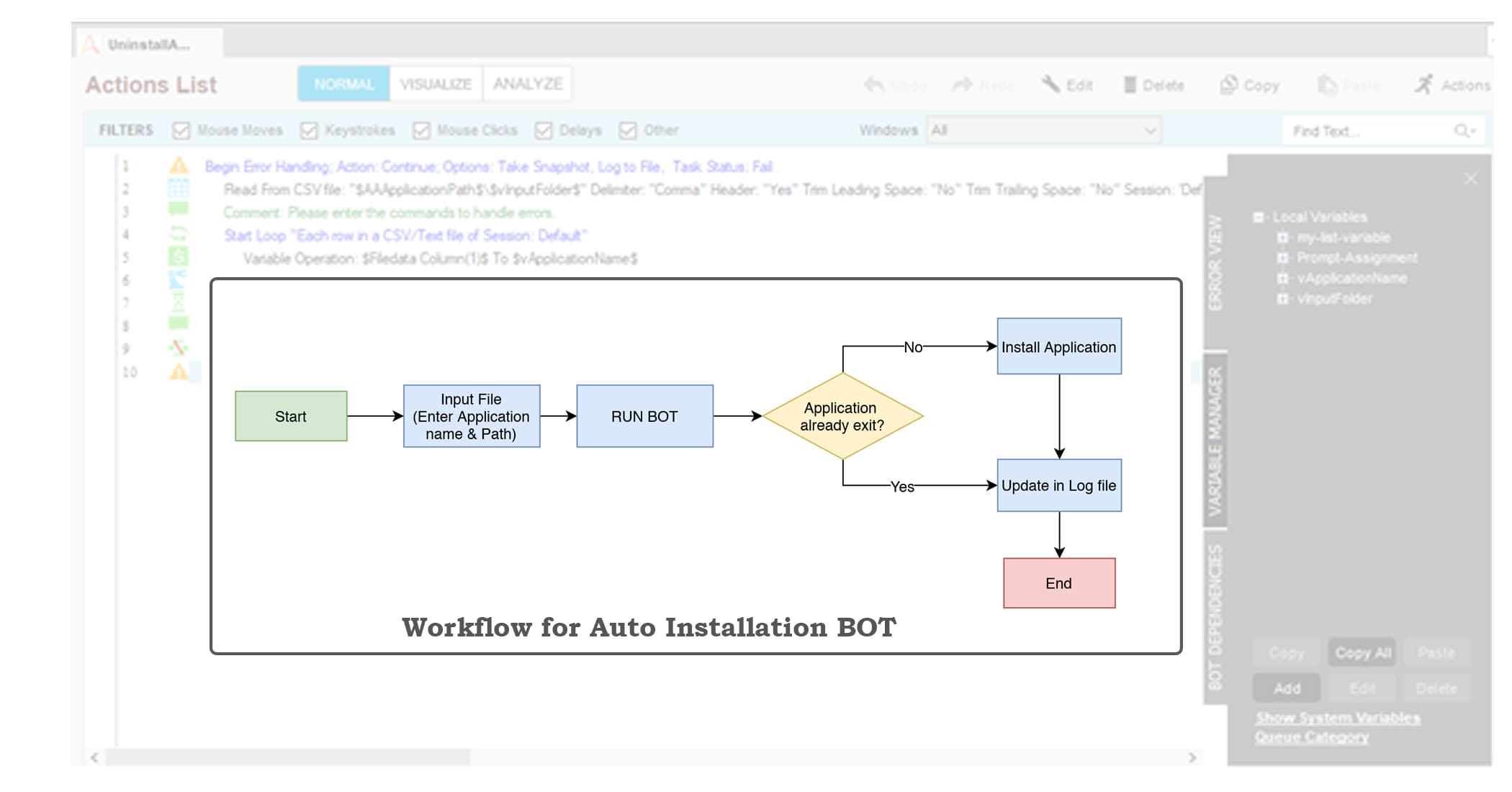 Auto installation workflow