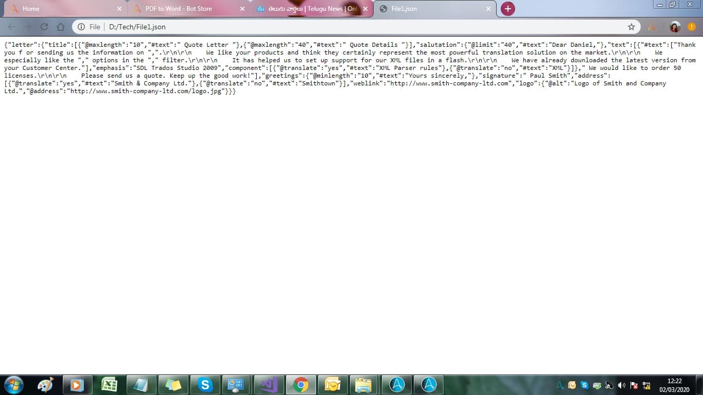 Output JSON file