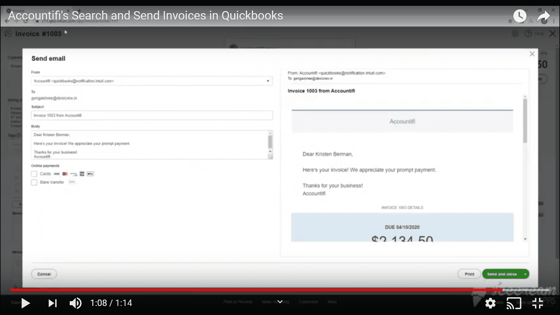 Sending Invoices