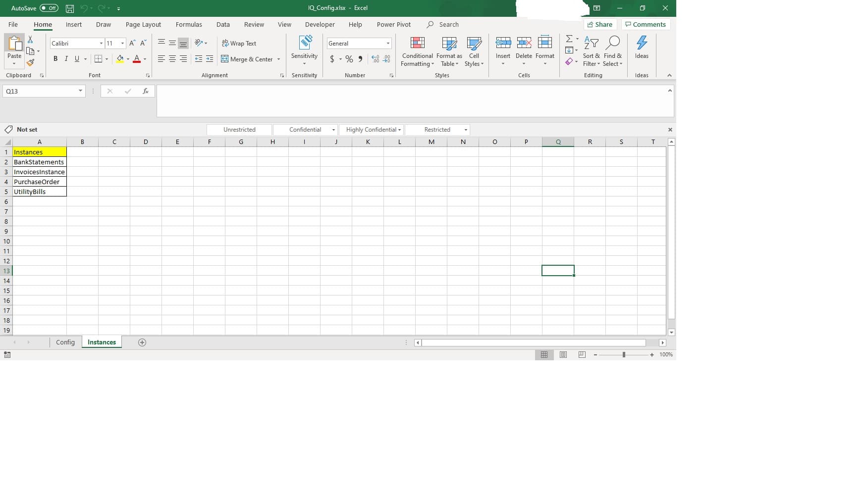 Instances List