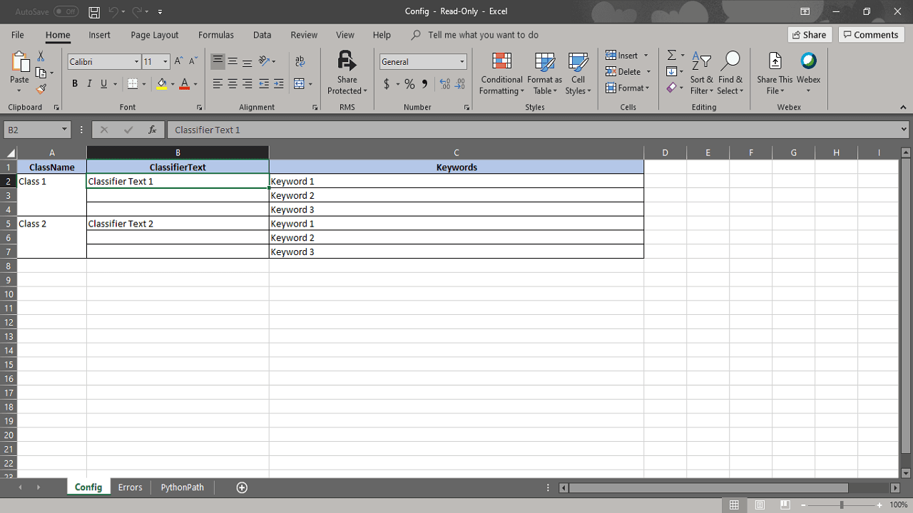 Configuration file