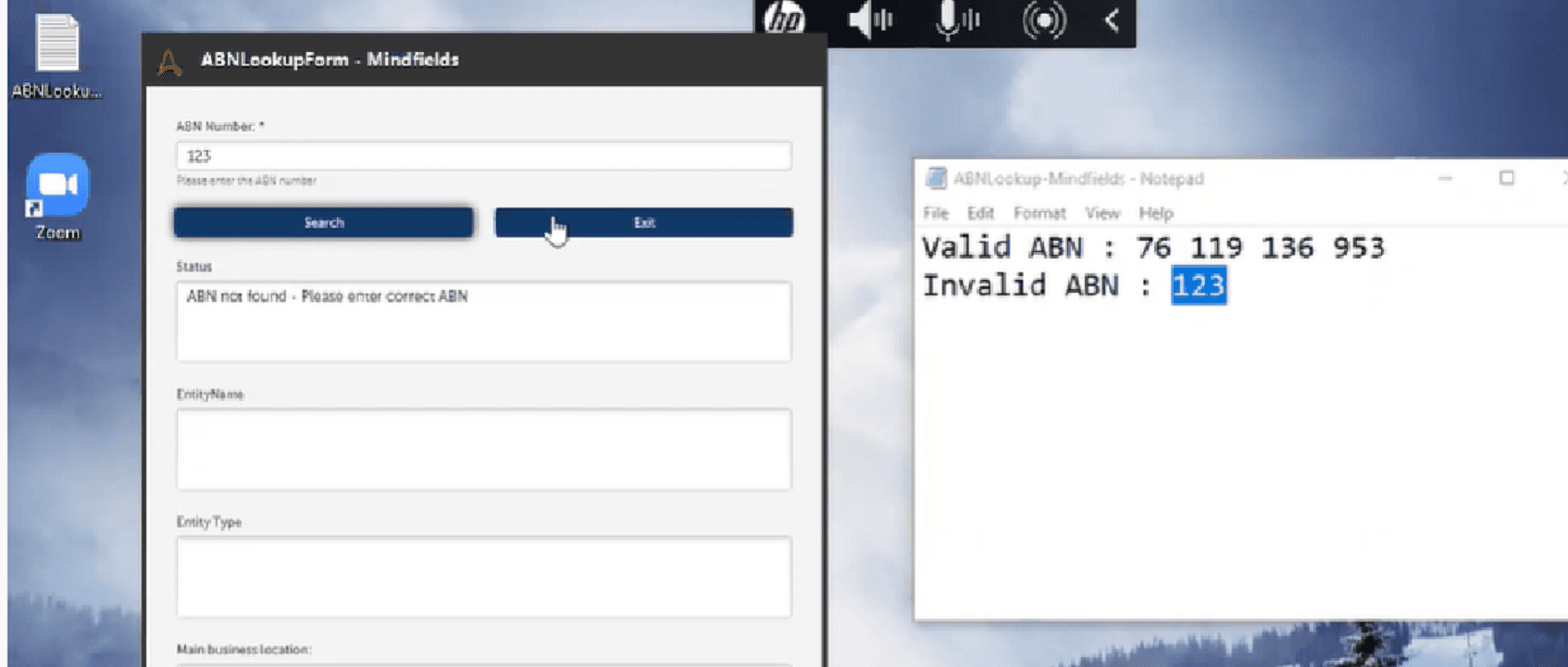 ABNLookup using forms