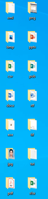 Copy files corresponding extension Folder