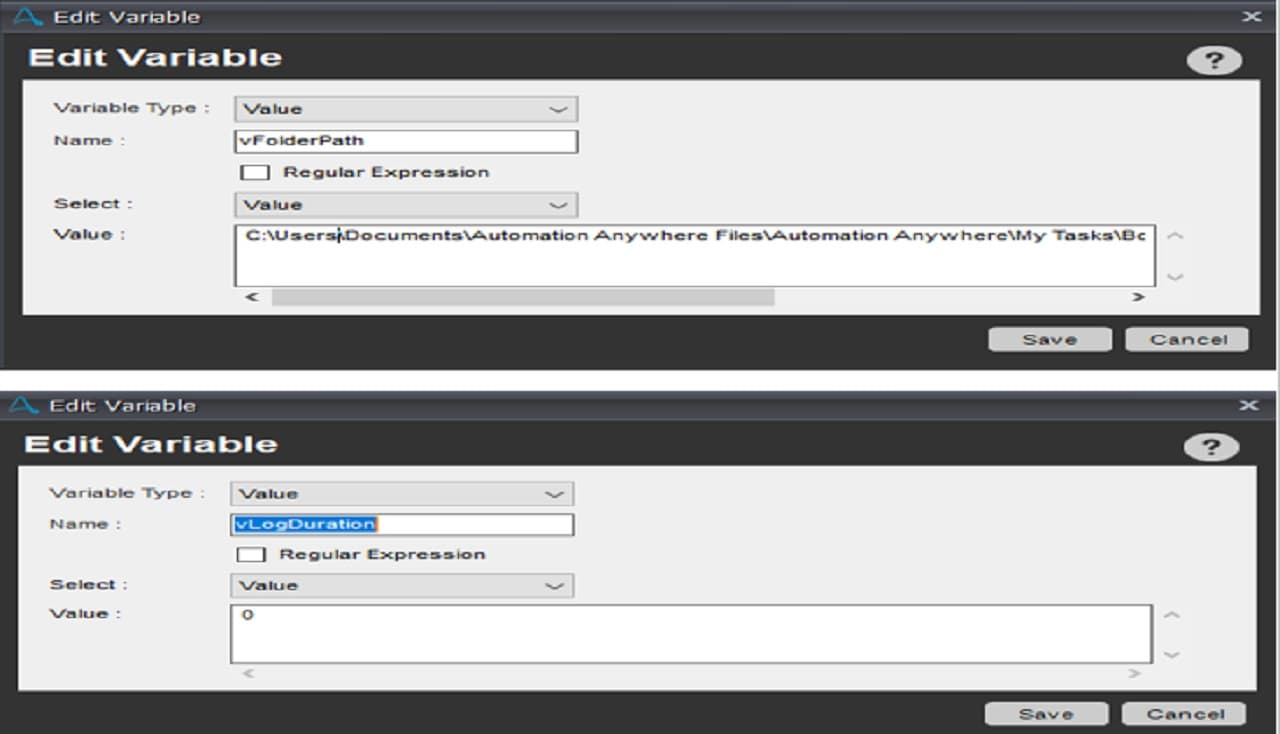 Input variables