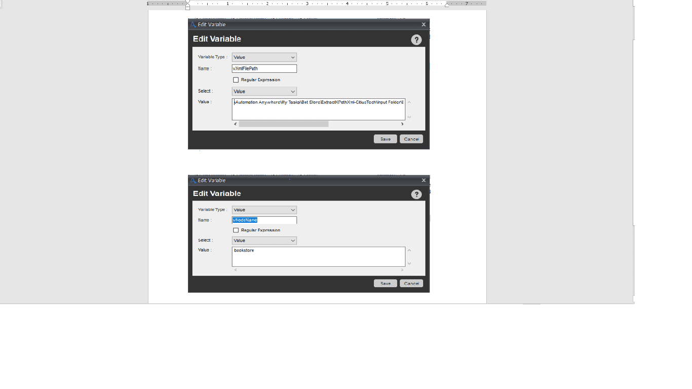 Variables pane
