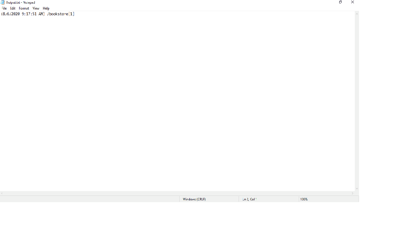 Output Snippet
