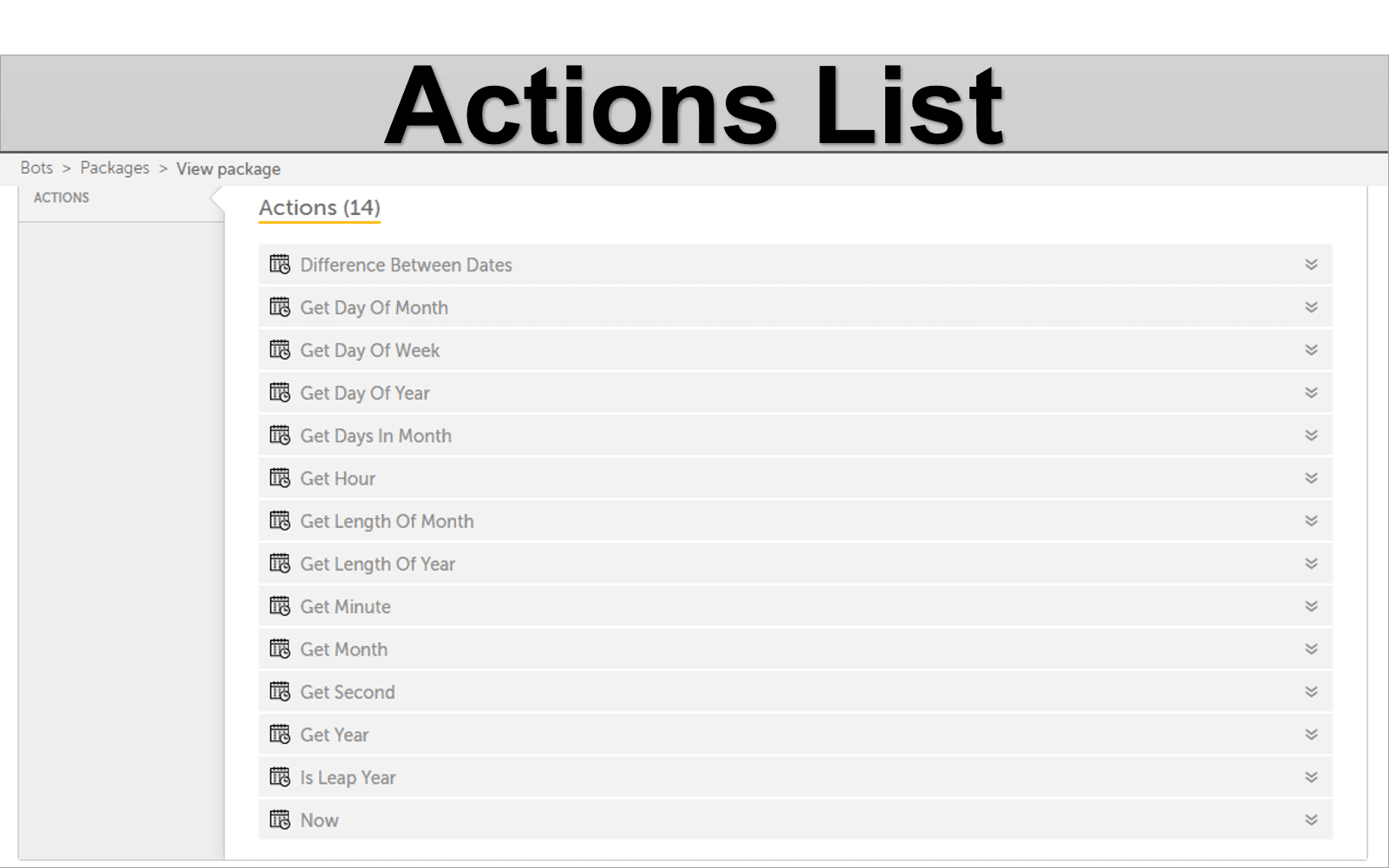 ActivitiesList