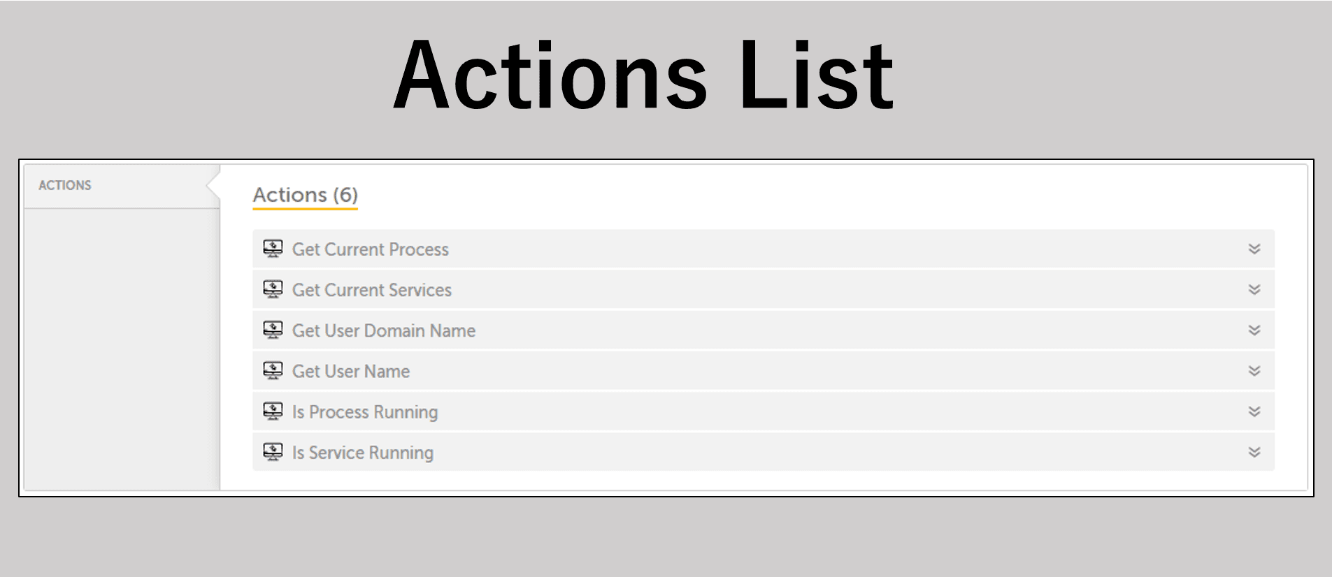 Action List