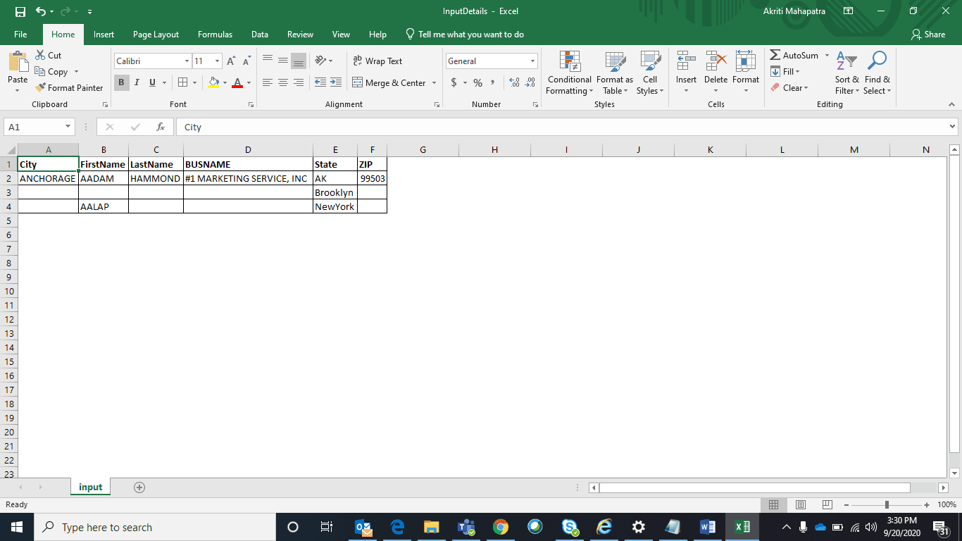 Input File