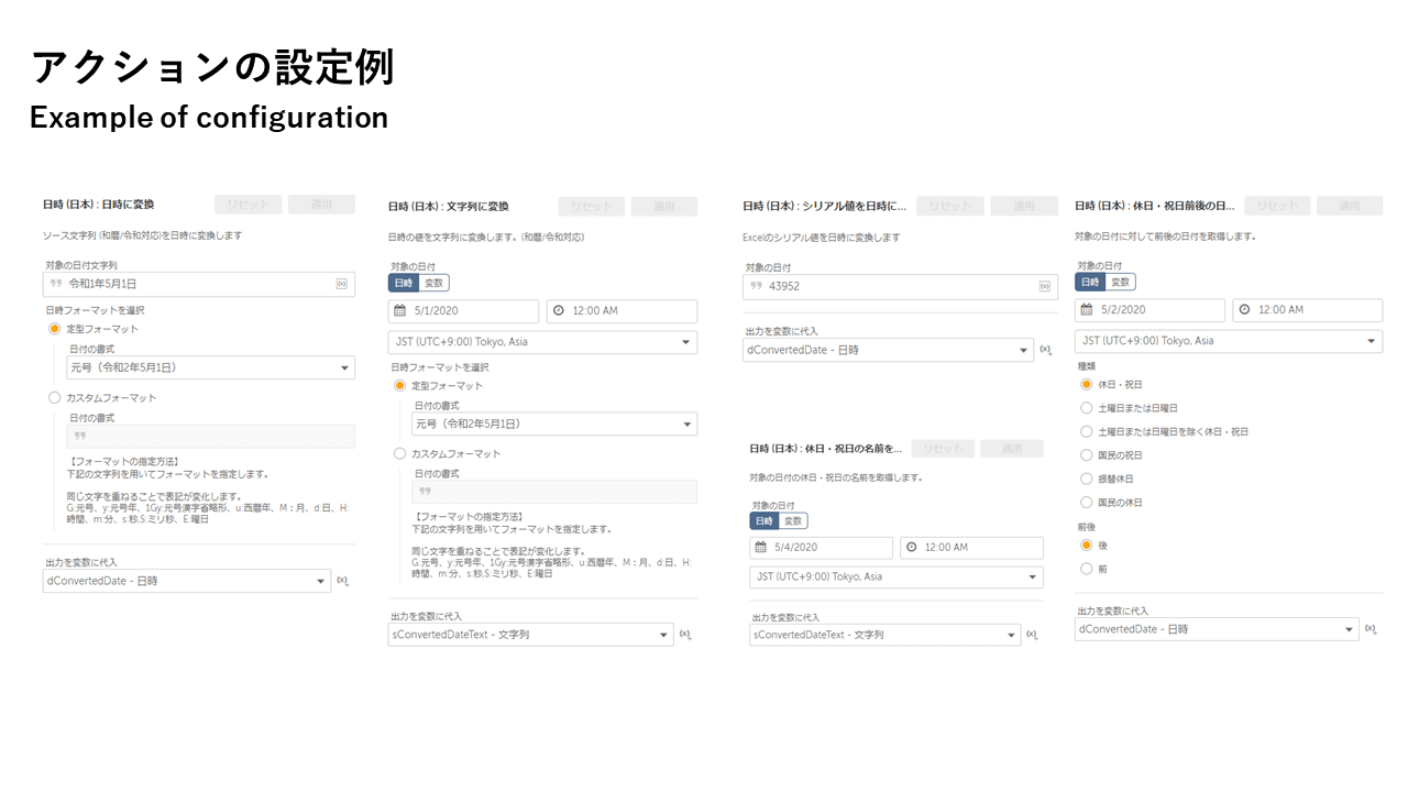 Example of configuration