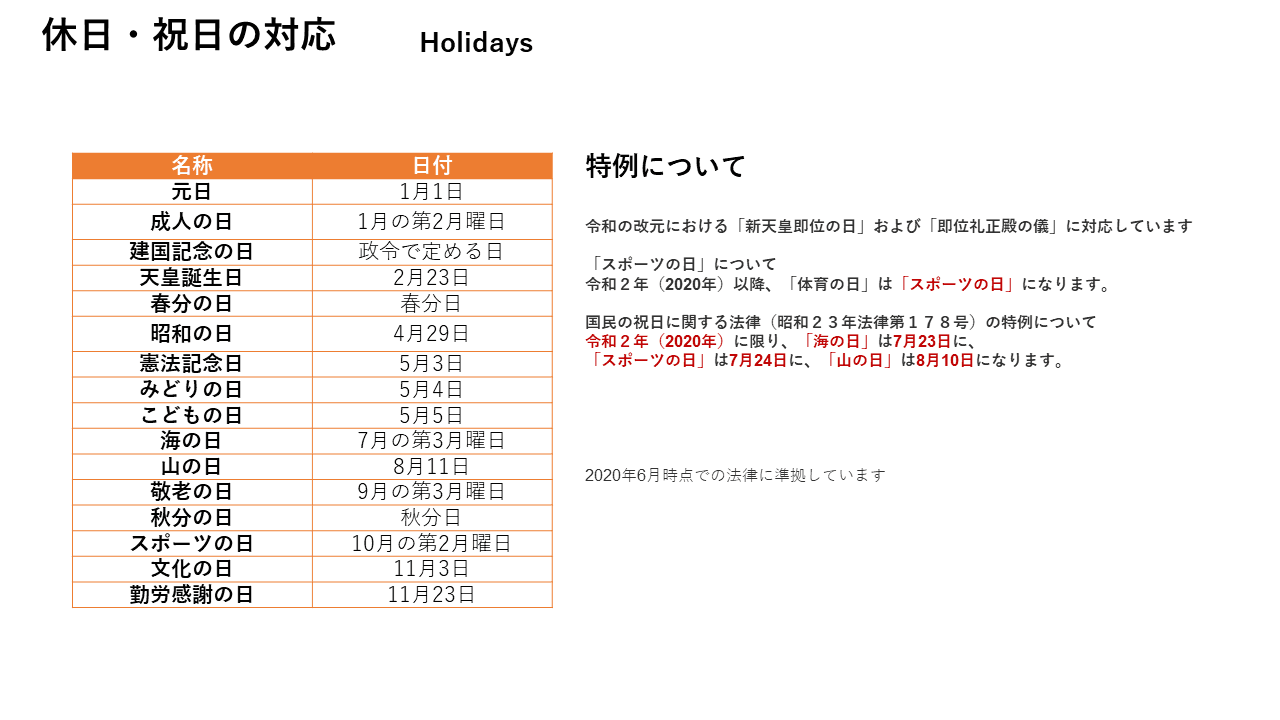 Holidays