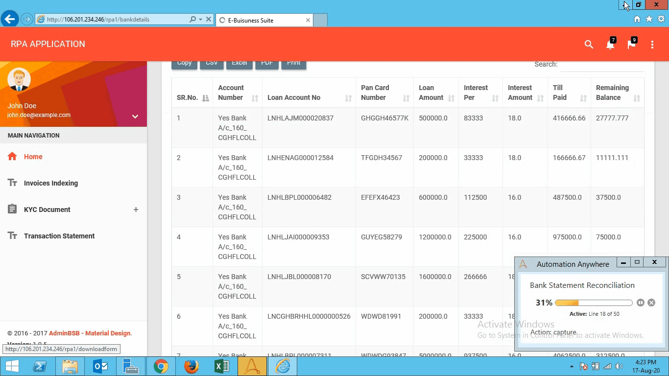 ERP system