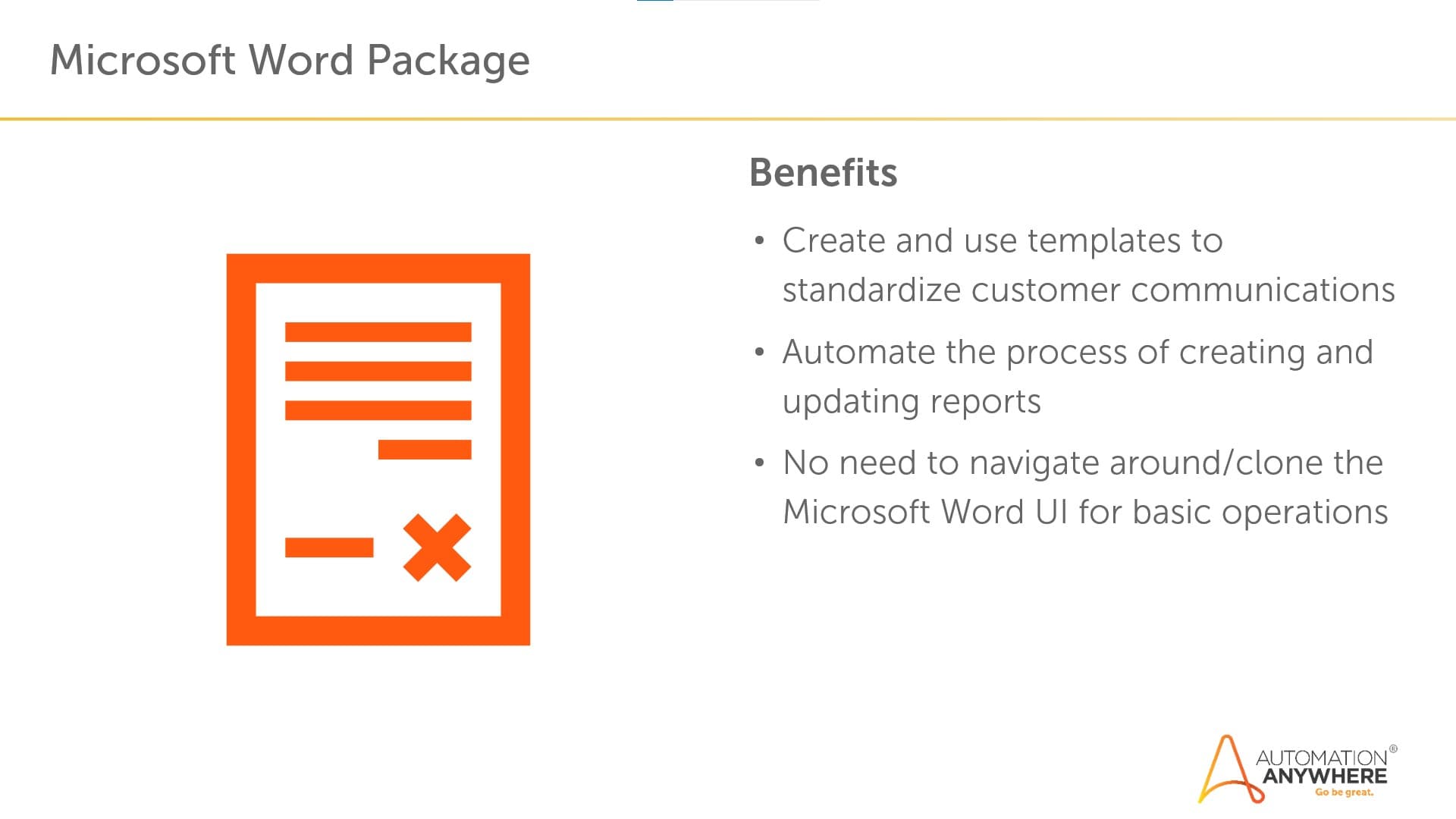 Package benefits