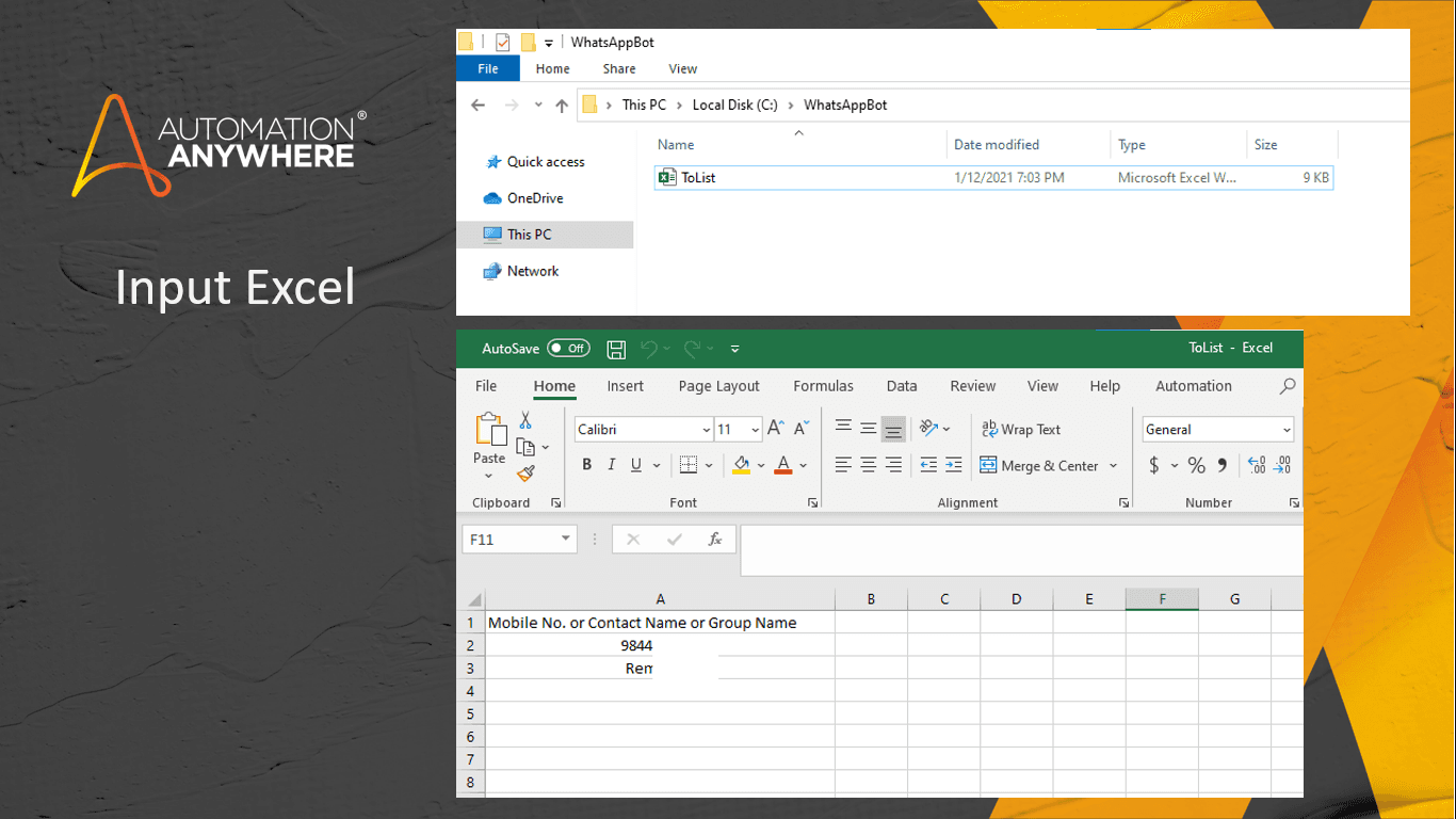 Input Excel