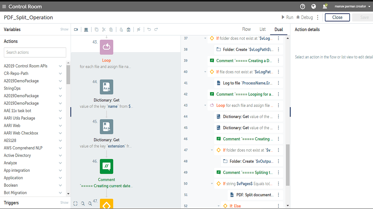 Editor interface