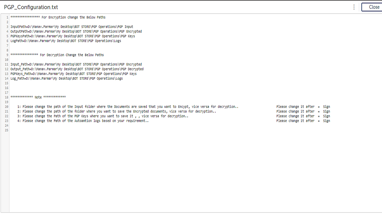 Configuration file