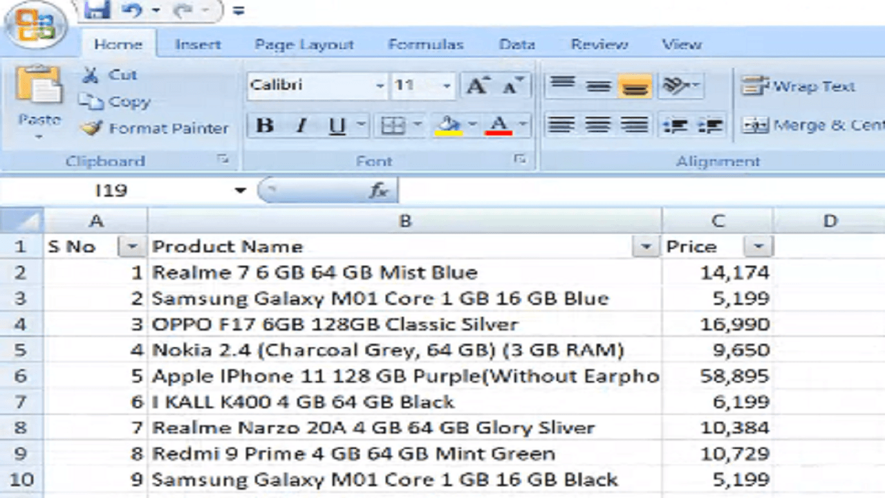 Extracted results are saved in Excel Spreadsheet