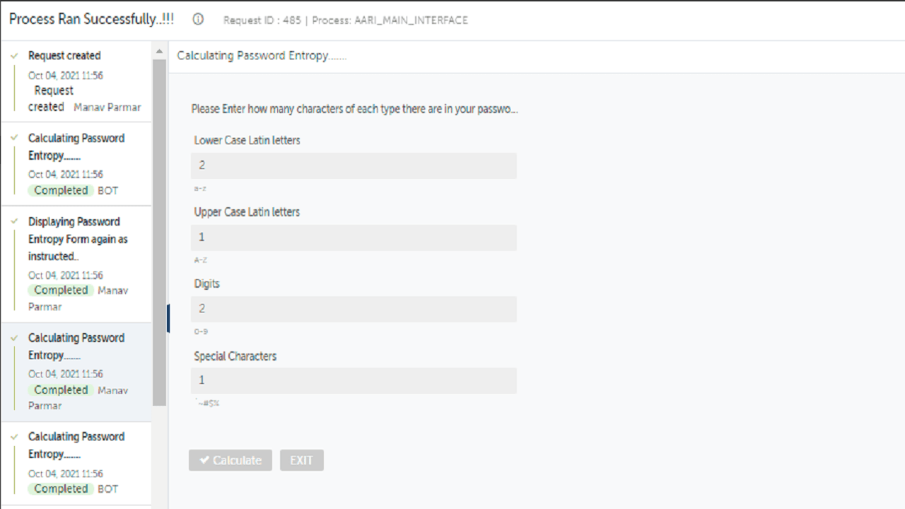 AARI-Web user's Input Interface