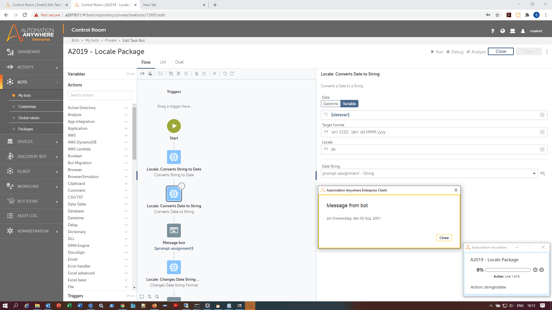 Convert Date to String