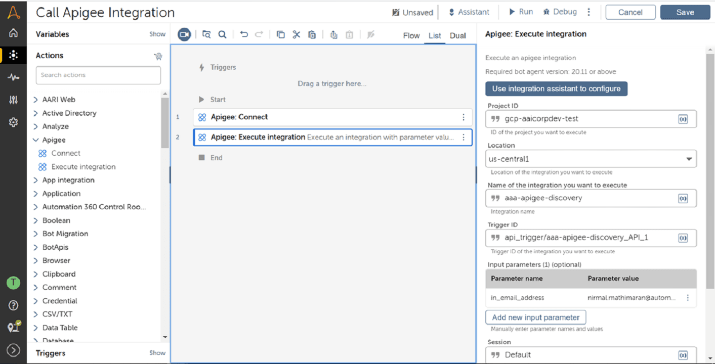 Connect to your Apigee instance using the assistant