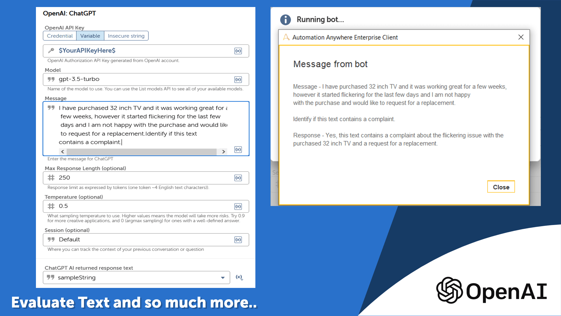 Evaluate text to understand intent, tone, and meaning