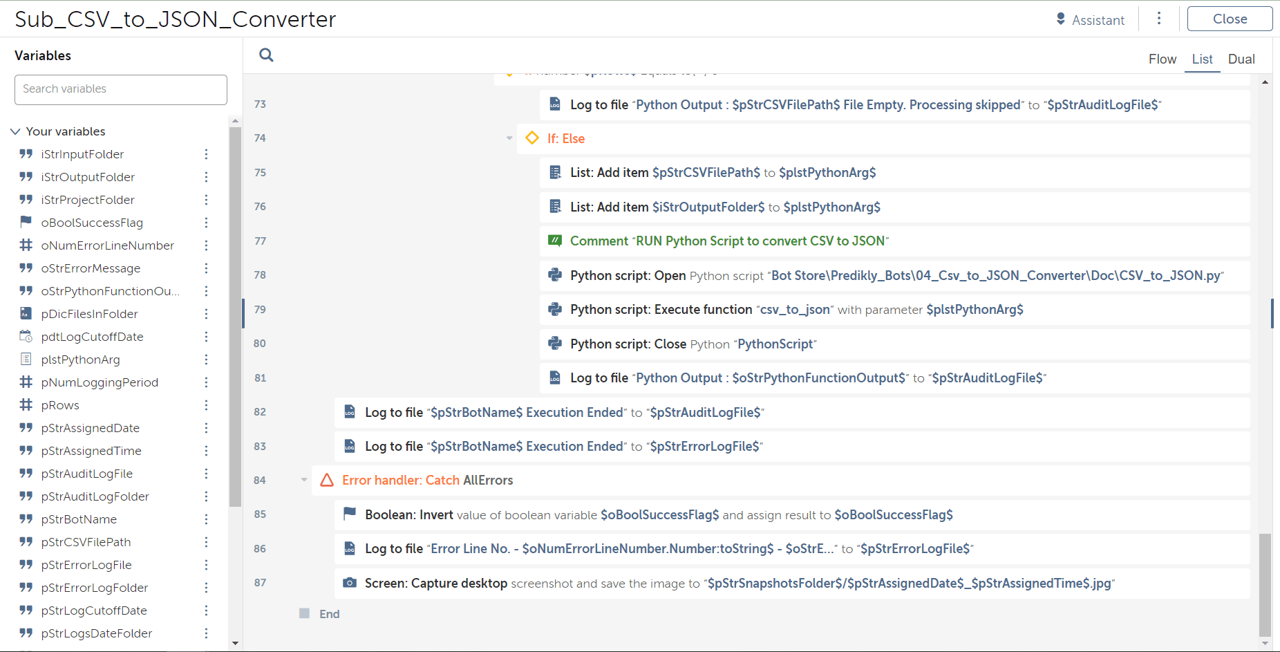Calling Python script