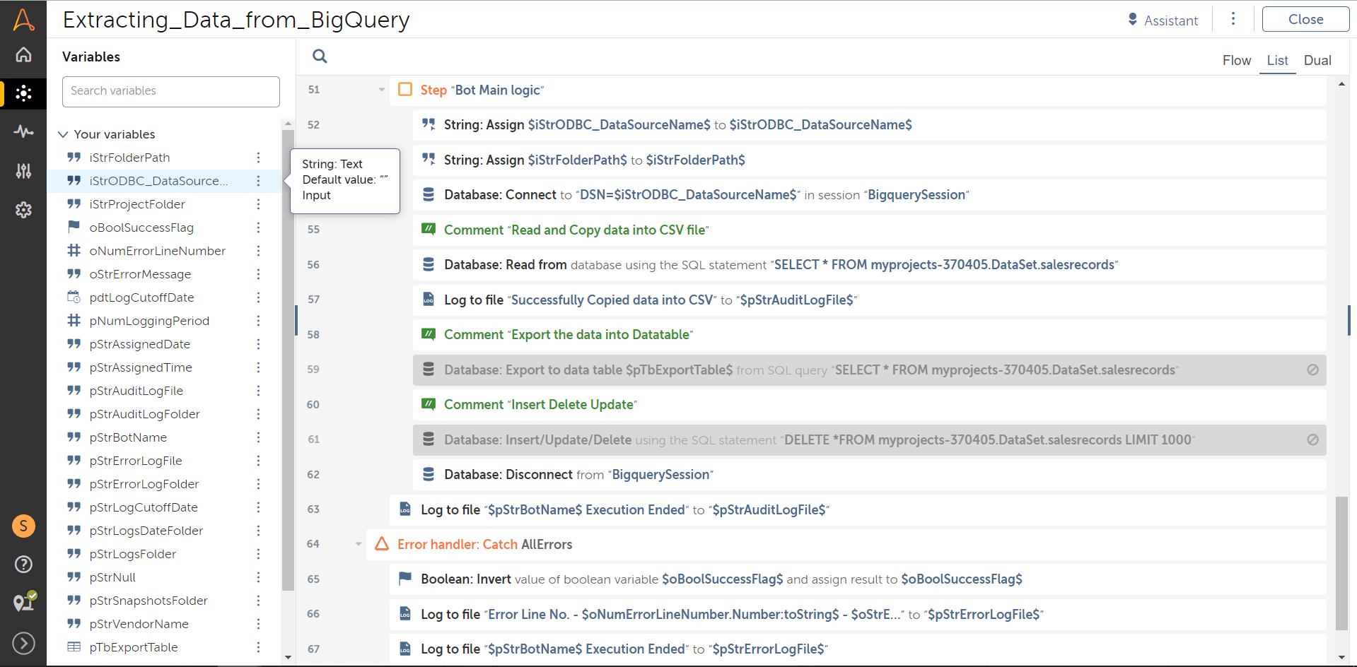 Establishing connection with BigQuery