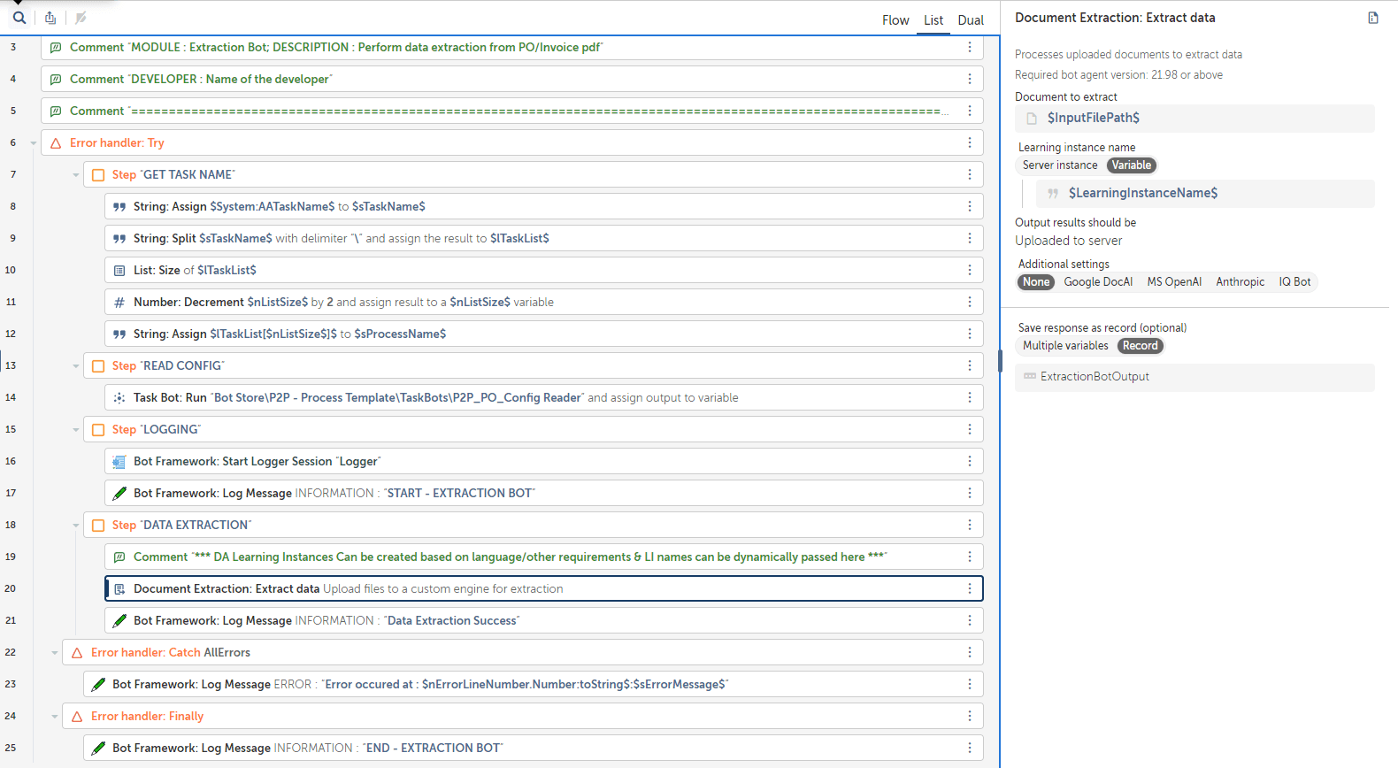 Data Extraction Using Doc Automation