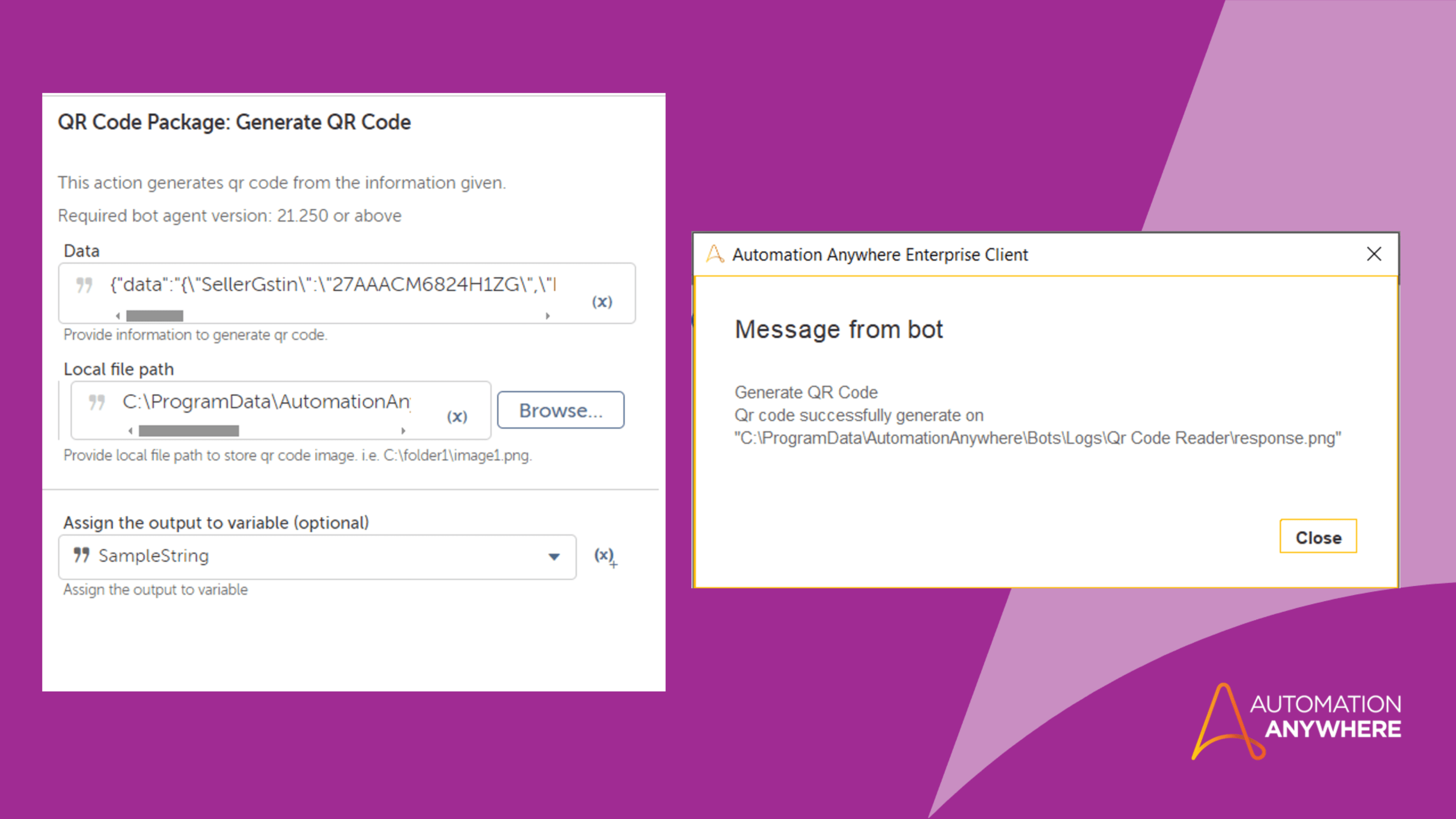 Generate own specialized QR Code from your own data.