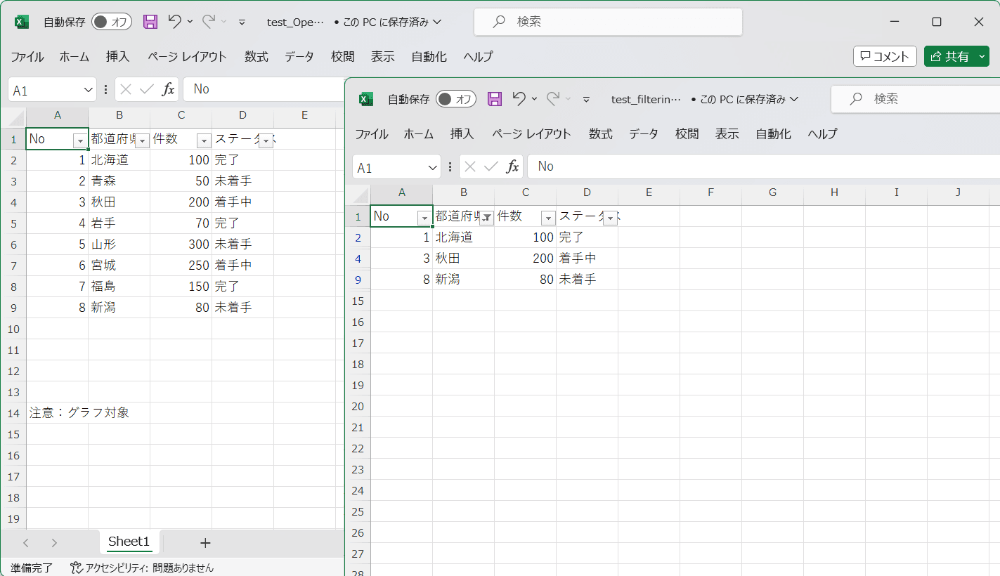 Set multiple filters for specified columns
