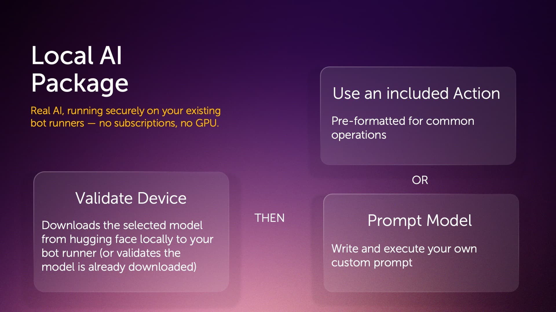 Validate the device, then prompt the model